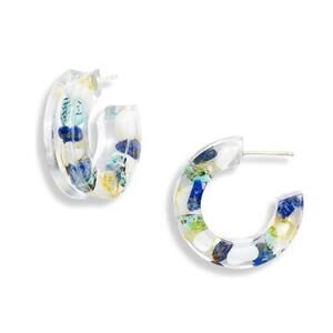 Madewell Confetti Acetate Hoop Earrings